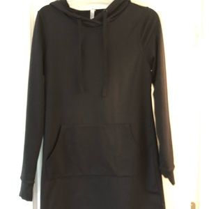 Hood sweatshirt dress